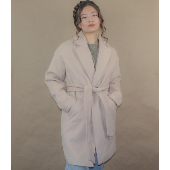 elizabeth and james cream sash peacoat - Picture 5 of 7